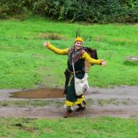 Helga hat auch bei schlechtem Wetter gute Laune